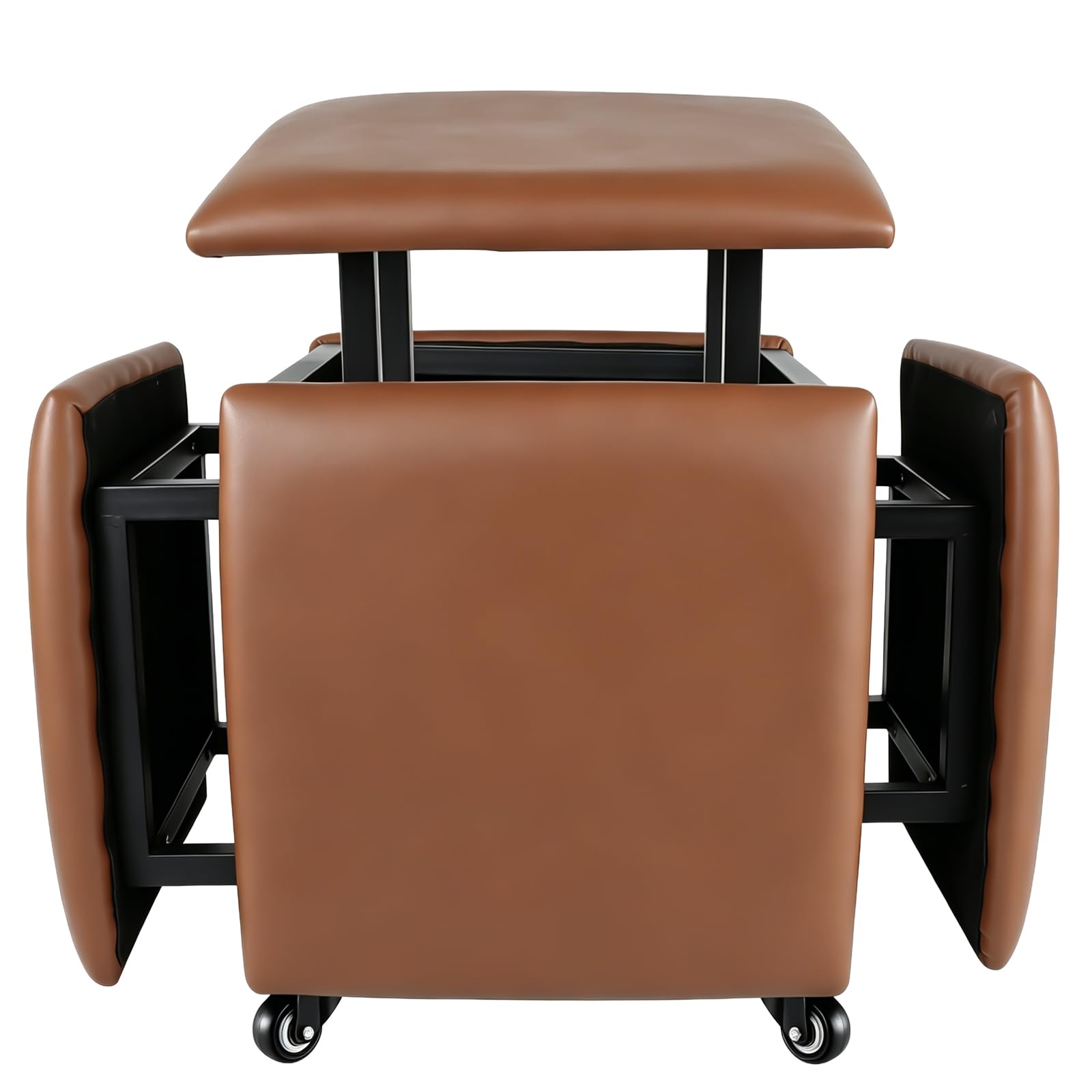 Amazon.com: LUGSHIREE 5 in 1 Nesting Ottoman Cube Chair, Stackable